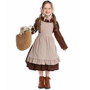 Girls Maid Cosplay Costume Servant Peasant Dress for Children's Day Stage Performance Farm Pastoral Carnival Party Outfit - Product Image 2