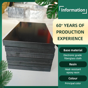 Matériau d'isolation électrique Feuille G10 350x350mm 30mm d'épaisseur Un côté ESD Noir Feuille G10 Antistatique - Product Image 6