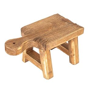 Petit piédestal en bois massif personnalisé avec poignée, plateau en bois d'acacia de forme unique - Product Image 2