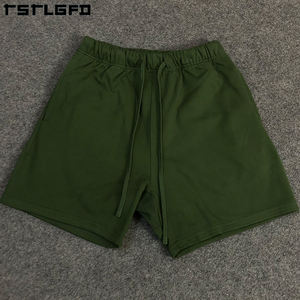 กางเกงขาสั้นผ้าฝ้าย100% สำหรับผู้ชายกางเกงขาสั้นผ้าเทอร์รี่สำหรับใส่ไปยิมเล่นกีฬาในฤดูร้อนออกแบบได้ตามต้องการ - Product Image 3