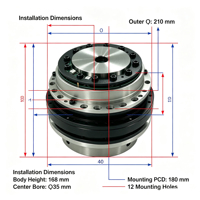 Module de joint robotique intégré, réducteur harmonique à engrenage hélicoïdal en acier inoxydable, actionneur servo à arbre creux, engrenage de haute précision