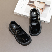 Nouvelle Arrivée Chaussures de Fête à Semelle Épaisse et Bride Unique avec Ornement Cœur Brillant pour Petites Filles