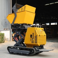 Tragbarer Mini-Raupendumper Kompakter Hydraulischer Kleiner Muldenkipper Gummikettenfahrzeug für Landschaftsbau und Bauprojekte
