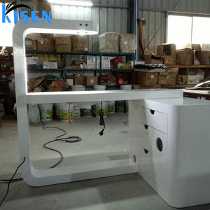 Kisen ultra luxe salon de beauté ongles noir blanc rose bleu manucure table avec tiroirs de lumière prise usb <span class=keywords><strong>aspirateur</strong></span> - Product Image 6