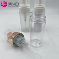 Bouteille distributrice vide en PET transparent blanc de 100 ml, 120 ml, 150 ml, 200 ml, 250 ml avec pompe mousse dorée ou argentée