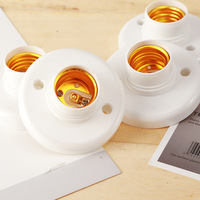 Douilles de lampe à vis en plastique E27 spécialement conçues, base plate en spirale, accessoires d'éclairage domestique filetés, blanc 12V