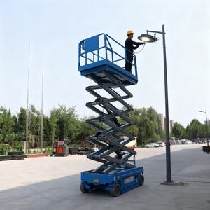 Platform Kerja Udara Hidrolik Bertenaga Sendiri Bersertifikat CE Baru yang Dapat Disesuaikan, Konstruksi Logam, Tali Kawat - Product Image 1