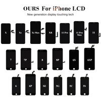 Écran tactile mobile pour iPhone LCD Xs 6 6s 6plus 6s Plus 7 8 X XR 11 12 13 14 15 16 Remplacement d'écran