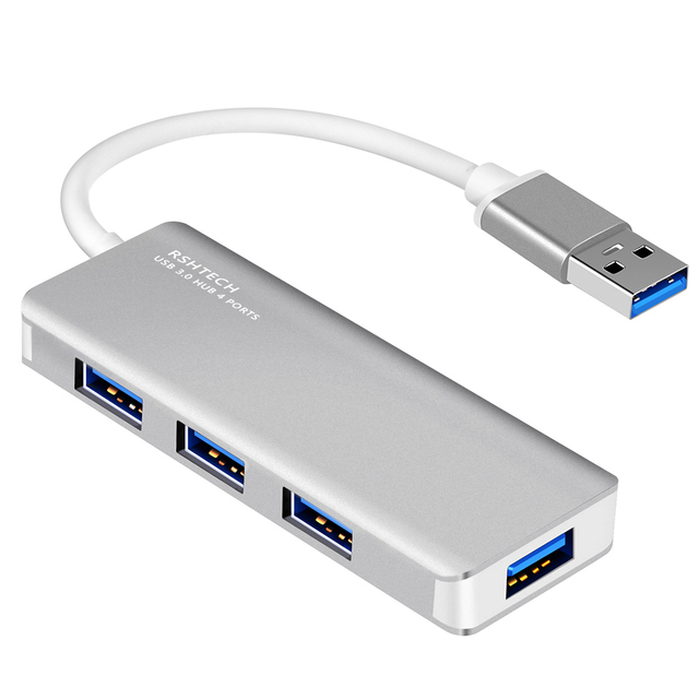 RSHTECH 4-port Usb Hub Usb Splitter Expander Type C Hub USB 3.0 4 in 1 for Macbook Computer Accessories Widgets