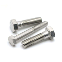 Vis à tête hexagonale en acier inoxydable SS304 316 M3-M20 3mm-200mm, zinguée/oxidiée noire, DIN933/931, pour machines et meubles