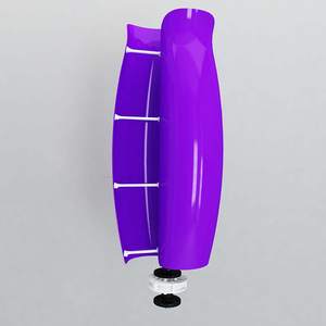 Éolienne à axe vertical Tulip 1200W-2000W, 12-500V, démarrage à la brise, système de production d'énergie, système hybride énergie éolienne et solaire, 1,2m - Product Image 3