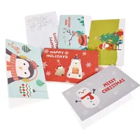 Amazon cartões de saudações de feliz natal, venda quente, alta qualidade, com adesivos e envelopes