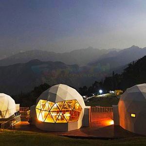 Dômes de glamping de luxe personnalisés pour 12 personnes, tentes de réception pour événements, mariages, etc., avec porte en verre. - Product Image 6