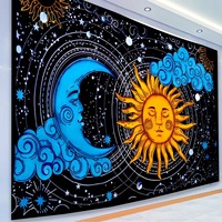 Tapisserie murale en polyester à motifs variés, impression HD, résistante à la décoloration, légère, art mural, OEM ODM, lavage à la main