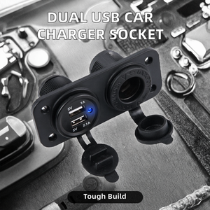 Kép <span class=keywords><strong>USB</strong></span> Bảng điều chỉnh núi ổ cắm cho xe DC <span class=keywords><strong>12</strong></span>-<span class=keywords><strong>24V</strong></span> sạc nhanh Thuốc lá nhẹ hơn cho điện thoại di động sạc xe hơi - Product Image 2