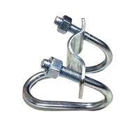 Collier de serrage robuste en acier en forme de double U et simple U avec boucle à boulon croisé pour une fixation sécurisée