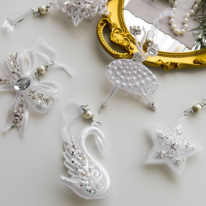Luxury Crystal Clear Acrylic Christmas Ornaments Shatterproof Transparent <b>Xmas</b> Hanging Pendant Bauble Boutique Holiday Gifts - Product Image 3