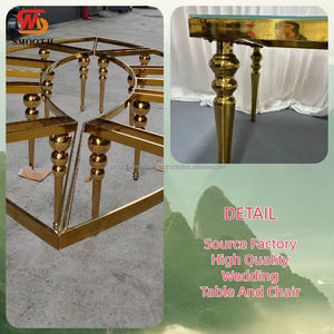 LISSE Nouveau Design Table De Mariage En Acier Inoxydable Tables De Décoration De Mariage Invités Tables De Meubles De Mariage - Product Image 2