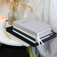Journal impression personnalisée couverture rigide lin tissu feuille estampage planificateur Notebook Bundle