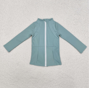 Veste de yoga à manches longues pour bébés filles avec poches zippées - Product Image 4