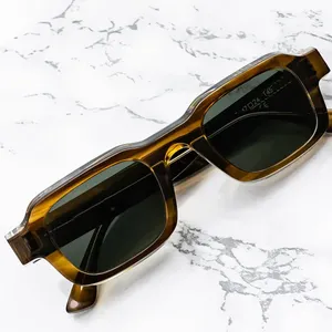 OK 안경 남성 여성 럭셔리 패션 스퀘어 두꺼운 프레임 태양 안경 8mm 두께 아세테이트 선글라스