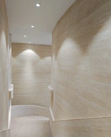 Léger rapide à installer panneau de pierre de travertin artificiel feuille de placage flexible pour la décoration intérieure et extérieure