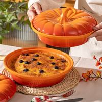 Pot à soupe créatif en forme de citrouille avec couvercle, couleur sous-glaçure, grande capacité, pour desserts et pâtisseries, usage domestique, sans cuisson à feu ouvert