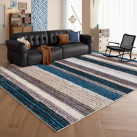 Tapis de salon en velours brillant à motif géométrique, fabriqué à la machine, personnalisé, pour intérieur, maison, camping et voyage, vente en gros