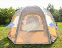Vente en gros de tentes gonflables de luxe personnalisées pour 4 à 5 personnes, tentes familiales de luxe imperméables pour le camping et les événements