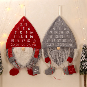 <span class=keywords><strong>Gnomo</strong></span> de fieltro, calendario de Adviento de Navidad, diseño de personas del bosque, piel de simulación de tela no tejida para vacaciones, cuenta regresiva, decoración del hogar - Product Image 1