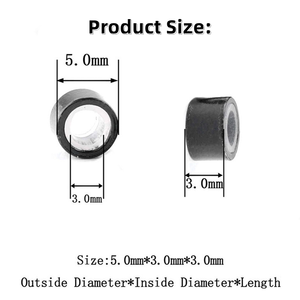 500 pièces par bouteille 5030 aluminium Silicone <span class=keywords><strong>Micro</strong></span> perles pour I Tip cheveux et Silicone <span class=keywords><strong>Micro</strong></span> anneau boucle outil d'extensions de cheveux - Product Image 3