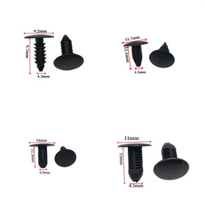 Clips de <span class=keywords><strong>fixation</strong></span> à rivets à pointe barbelée en nylon noir brillant pour garnitures intérieures de voiture et arbres de Noël - Product Image 5