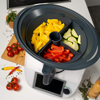 Cheminée à vapeur en acier inoxydable avec diviseurs de chambre de cuisson Diviseur demi-quart pour Varoma Vorwerk TM5 TM6 TM31