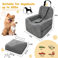 Coussin de voiture pour chien imperméable de luxe, lit confortable pour chiot, siège auto pour animal de compagnie doux avec boucle de sécurité