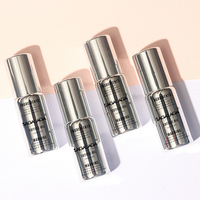 Flacon à bille vide pour huile à cuticules personnalisée, 10 ml, argenté, avec applicateur à bille, pour huiles essentielles