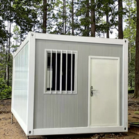 Maison conteneur en acier robuste de 20 et 40 pieds avec conception démontable en kit plat pour une utilisation moderne en logement, bureau, hôtel, parc, école, magasin