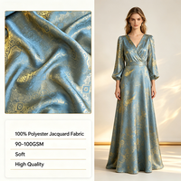 Tissu Jacquard de Luxe 100% Polyester à Poids Moyen, Texture Élégante, Largeur Personnalisable pour Robes de Soirée et Vêtements Féminins – Vente Chaude Direct Usine
