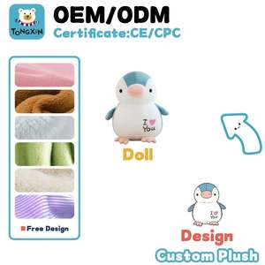 Peluche personnalisée de pingouin de qualité incroyable, jouet en peluche sur mesure, mascotte d'animal d'anime personnalisée CPC - Product Image 1