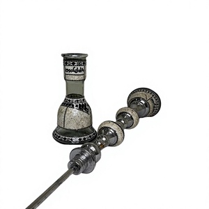 Auténtica Cachimba Egipcia Khalil Maamoon Hecha a Mano - Enfriador de Hielo Sadaf de 2 Niveles, 40 Pulgadas (101.6 cm), Juego Completo - Product Image 3