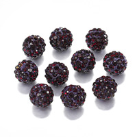 Groothandel Ronde Glanzende Strass Decoratie-elementen, 10mm Kleurrijke Handgemaakte Armband Accessoires