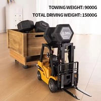 Vente en gros Huina 1577 PRO, chariot élévateur télécommandé 4x4 à l'échelle 1:14, camion de levage RC avec fourche en alliage et capacité de levage de 2500g, prêt à l'emploi (RTR)