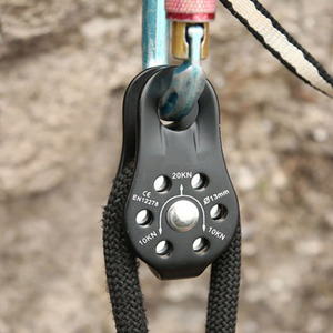 LFEDC Poleas Giratorias de Alta Resistencia para Escalada, Equipo de Supervivencia al Aire Libre, Cuerda Fija Única para Montañismo, Kit de Rappel - Product Image 1