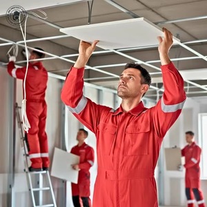 Overol de Trabajo Reflectante Rojo para Hombre, Uniforme Industrial de Algodón con Franjas de Seguridad - Product Image 5