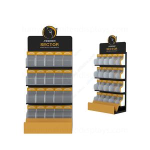 Clear Acrylic Box <b>Metal</b> Floor Stand with Dividers for Grain Seed Animal Fish <b>Feed</b> Storage <b>Bin</b> Display - Product Image 6