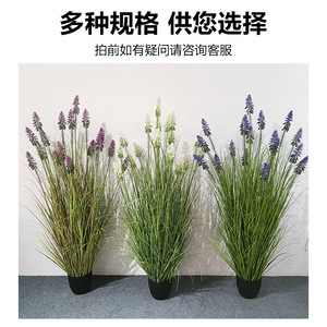 Plantas Artificiales de Lavanda en Maceta, Vegetación Realista para Decoración de Interiores, Regalo de Boda o Inauguración de Casa, Estilo Bonsái - Product Image 4