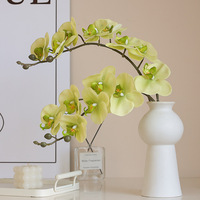 Fleur d'orchidée Phalaenopsis artificielle réaliste en gros pour la décoration de la maison, les remises de diplômes, les hôtels et Noël