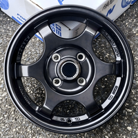 Rines de Aleación de 13 Pulgadas 4x100 Plateados de 5 Radios Estilo JDM Clásico, Rines Retro para Autos de Carreras, Rines Personalizados para Mini Vehículos