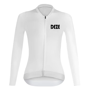 Jersey de Ciclismo de Manga Larga, Unisex, con Protección UV, Ligero, de Secado Rápido, Transpirable, que Absorbe la Humedad, Corte Ajustado, Estampado de Ondas, Elástico - Product Image 4