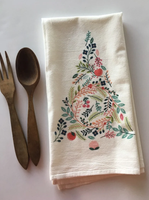 Essuie-tout de Noël. Essuie-tout de cuisine. Serviettes en toile de sac à farine. Décoration de style ferme. Serviettes de cuisine en toile de sac à farine. Serviettes de cuisine. Produits frais de la ferme.