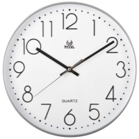 Jam Dinding Ruang Tamu Model Sederhana dengan Jarum Angka, Gerakan Quartz, Baterai, dan Desain Senyap untuk Dekorasi Grosir